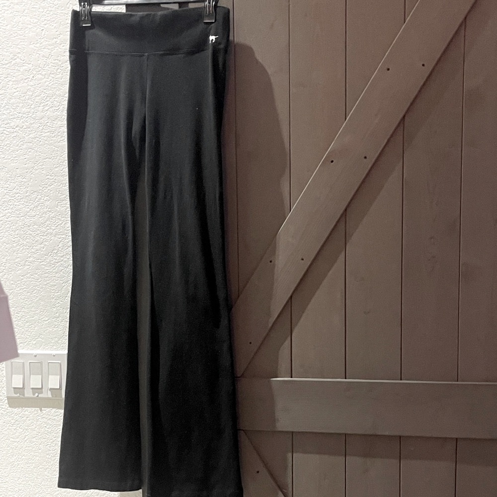 PINK Victoria's Secret Black Wide-Leg Pants